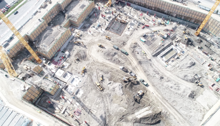 B5 5 Construction – drone view – June 2018